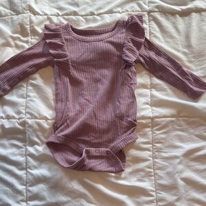 Cat & Jack Ruffled Ribbed Bodysuit - Mauve